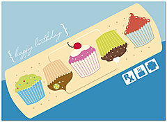 Thinking of you and hoping that you have a carefree birthday. Birthday Bandage Card A2069U-Y